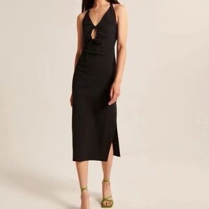 BNWT A&F halter keyhole midi dress